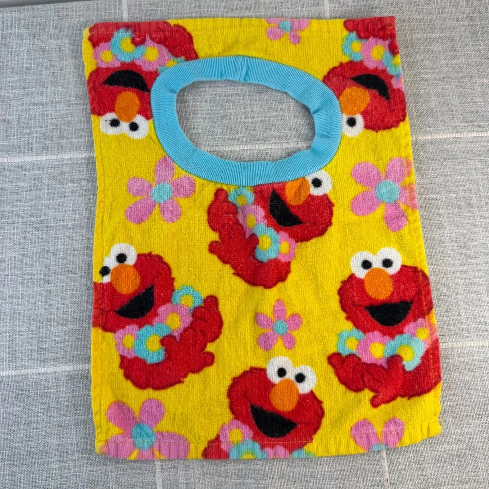 Lot of 2 ELMO Seasame Street Towel Bibs Terrycloth Burp Cloth